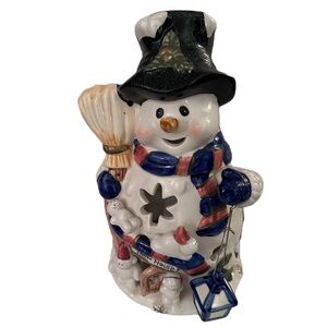 Home & Garden‎ Party Christmas Snowman Ceramic Tealight Holiday Christmas Decor